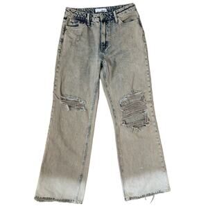 Vervet Acid Wash - Super High Rise 90s Crop Flare Jeans, Women’s 28, Grungecore